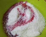 A picture of step 2 of Rose flavoured Swiss Rolls.