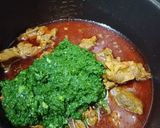 A picture of step 3 of Palak Gosht (My Style).