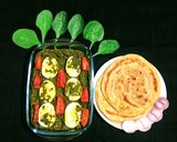 A picture of step 9 of Egg Palak.