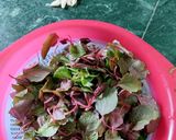 A picture of step 1 of Red Amaranths (Chaulai ka Saag).