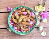 A picture of step 6 of Balah el Sham (Egyptian churros).