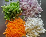 A picture of step 1 of Tandoori mayo vegetable grilled Sandwich.