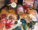 A picture of step 1 of Beef Rendang - Indonesian.