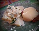 Foto del paso 9 de la receta: Papas a la crema de verdeo con hamburguesas con queso