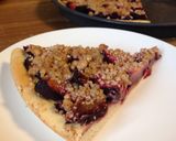 A picture of step 9 of Pflaumenkuchen - German Damson Plum Tart with Crumble Topping.