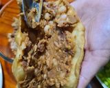 A picture of step 10 of Taco bell special Beans Chalupa.