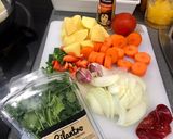 A picture of step 1 of Vegetarian Lentil Stew with Ginger, Turmeric, and Cilantro 🌿.