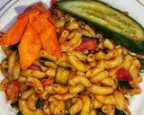 A picture of step 6 of Vegetables Elbow Macaroni With Red Sauce.