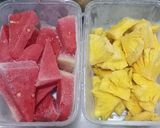 Foto langkah ke 1 dari resep Sorbet Nanas Semangka.