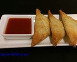 A picture of step 4 of Puff – Spicy Mashed potato filling in crispy puff pastry sheets.