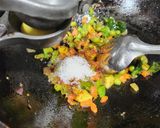 A picture of step 3 of Red Rice Kanda Batata Poha.