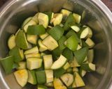 A picture of step 1 of Raw mango pickle.