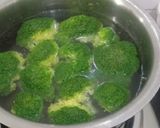 A picture of step 2 of Creamy Spinach and broccoli soup.