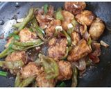 A picture of step 6 of Chilli Chicken.