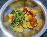 A picture of step 1 of Aloo Paratha with Curd.