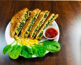 A picture of step 1 of Spinach Corn Sandwich.