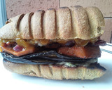 Foto del paso 13 de la receta: Sándwich🥪 de vegetales🍆🎃🌶🌰asados!!!