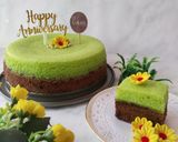 Foto langkah ke 9 dari resep Brownis Kukus Coklat Pandan ala Brownis Amanda.