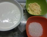 A picture of step 1 of Mango Banana Custard.
