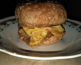 A picture of step 6 of Cheesy Egg Burger.
