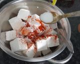 A picture of step 1 of Chilli paneer.