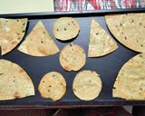 A picture of step 4 of Masala papad | Sweet and sour Masala papad platter.
