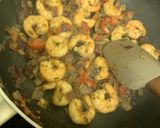 A picture of step 4 of Prawn white pasta (veggie).