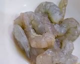 Hình bước làm 1 của món Canh rau tần ô nấu tôm tươi