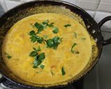 A picture of step 7 of Appam with Egg kurma.