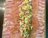 Csirkemell-zöldgséggel töltve baconbe recept fázis 2 fotója