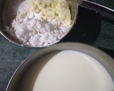 A picture of step 2 of Firni cake Malpua.