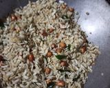 A picture of step 4 of Rice flakes Chivda (kachha Chivda).