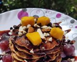 A picture of step 9 of Millets Fruits Choco-chips pancakes 🥞(5min Dish).