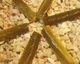 A picture of step 5 of Olivye /Ukrainian Potato Salad.