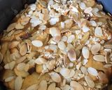 A picture of step 3 of Apple cake - more apples than cake.