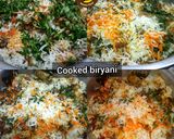 A picture of step 12 of Delhi's layered chicken Dum Biryani.