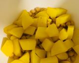 A picture of step 2 of Mix plate Chana Chat.