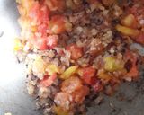 A picture of step 6 of Masala chole pasta.