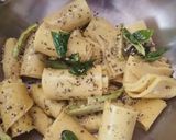 A picture of step 5 of Khandvi.