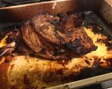 Une image de l'étape 7 de Gigot d'agneau mariné, ail fumé.