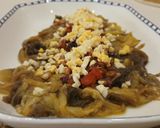 Foto del paso 8 de la receta: Ensalada tibia de berenjenas Asadas con crujiente de umami vegetal y huevo campero