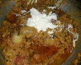 A picture of step 4 of Malai Bharva pyaaz / stuff onion.
