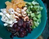 A picture of step 2 of Roasted cashew fruit macedonia salad.
