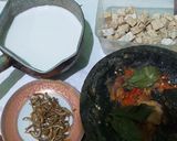 Foto langkah ke 1 dari resep Jangan deso (sayur tempe pedas + teri kecil).