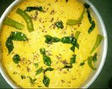 A picture of step 2 of Besan Dhokla.