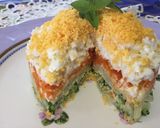 A picture of step 13 of Potato Salad Cake.