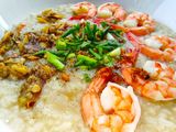 ข้าวต้มกุ้ง+เนื้อหอยลายปรุงรส