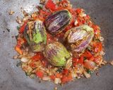 A picture of step 2 of Bharli Vangi (Stuffed Brinjal).