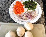 Foto del paso 1 de la receta: Risotto de champiñones más tres colores