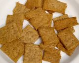 A picture of step 4 of Homemade cheddar crackers. Baked in Airfryer.😋😋.